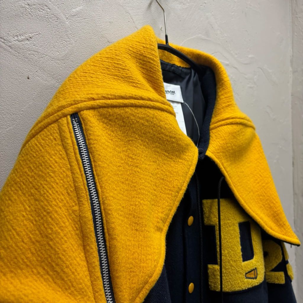 doublet ダブレット 25SS PETAL MOUTH HOOD VARSITY JACKET アワード