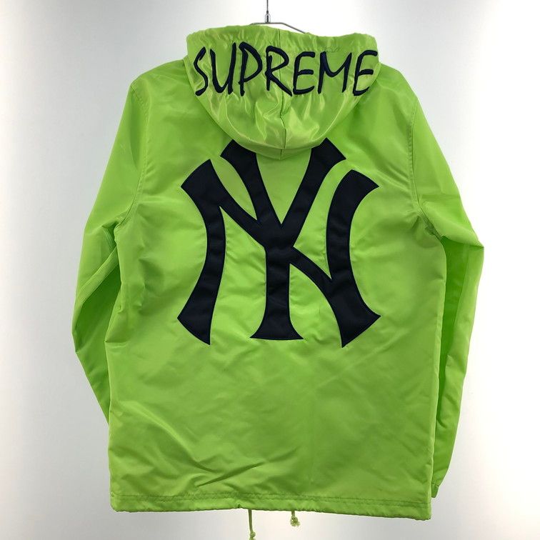 【品】Supreme シュプリーム 15SS MAJESTIC NY YANKEES SATIN HOODED COACHES JACKET 【149-251202-SY-01-iwa】