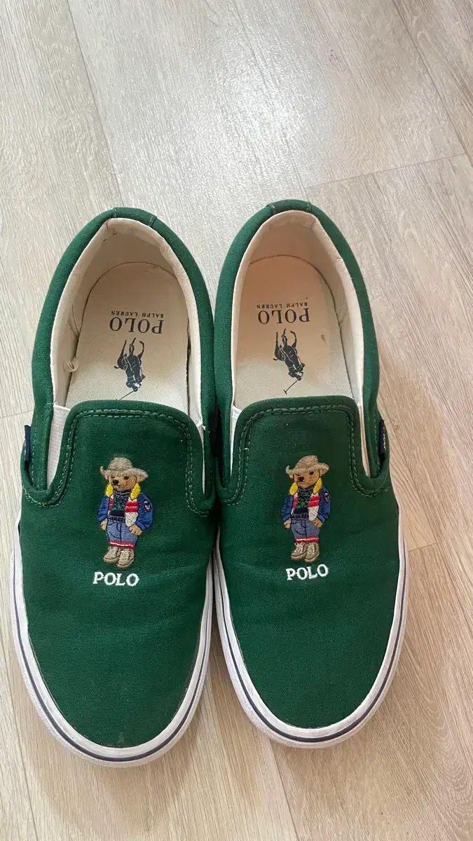 ポロラルフローレン ベア スリッポン グリーン