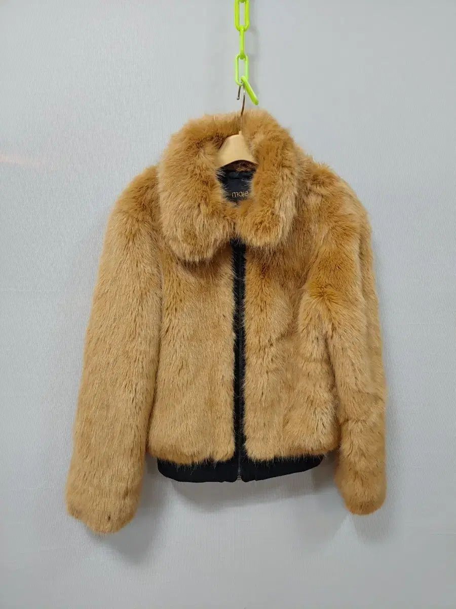 maje マージュ ブラウン ファー ジャケット 36 90 95