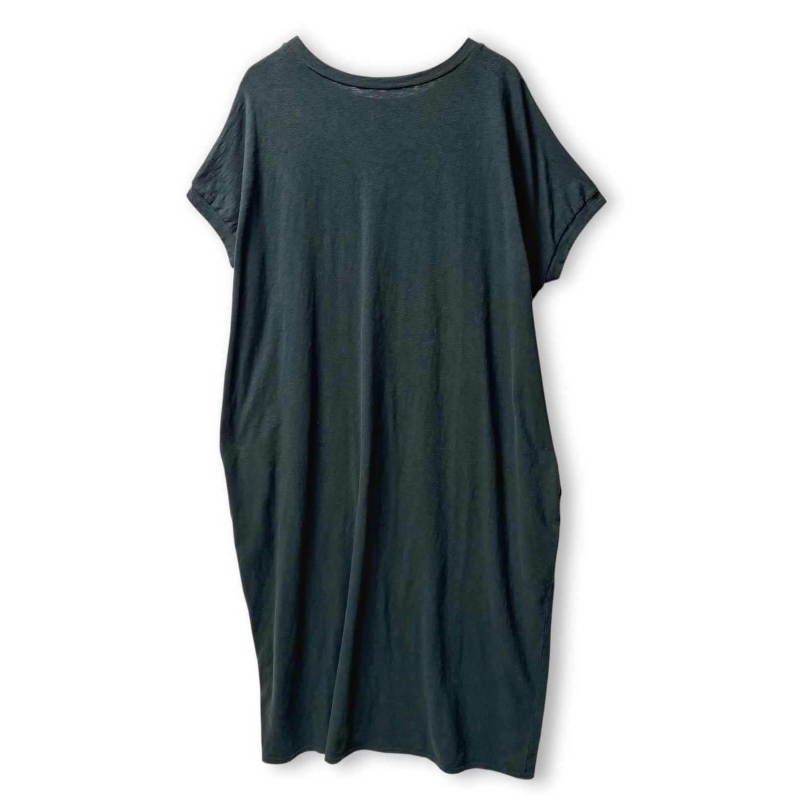 石見銀山 群言堂 根々 Tシャツワンピース ロング 半袖 コットン100