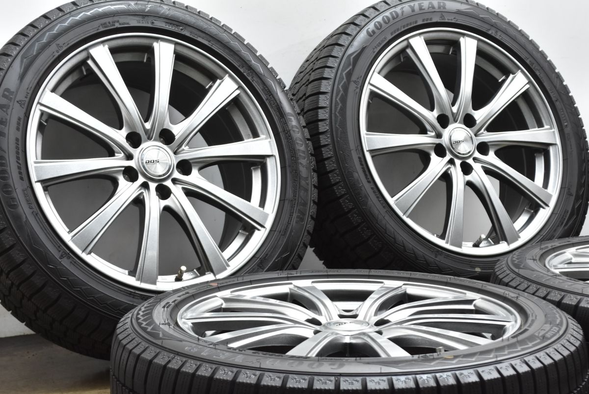 バリ溝 製 DOS 18 in 7 5 J 38 PCD 114 3 グッドイヤー アイスナビ8 225 50 R カローラクロス レクサス UX スタッドレス