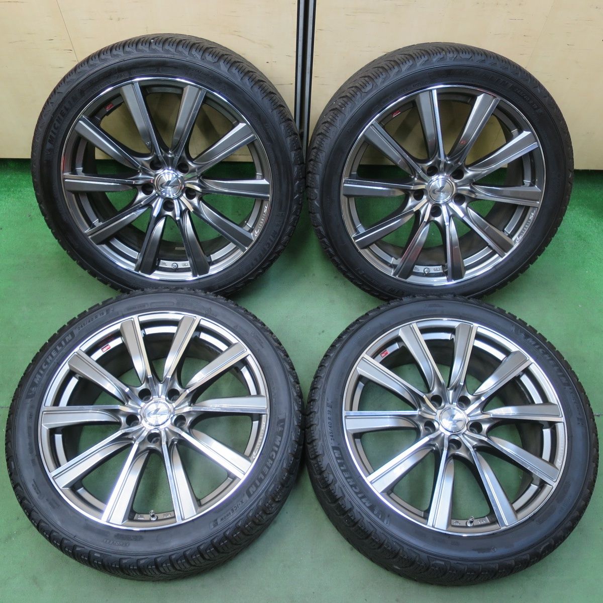 バリ溝 21年 9 5分 LEONIS SL 245 40 R 19 スタッドレス ミシュラン X ICE SNOW レオニス 19インチ PCD 114 3 5 H 5120903イス