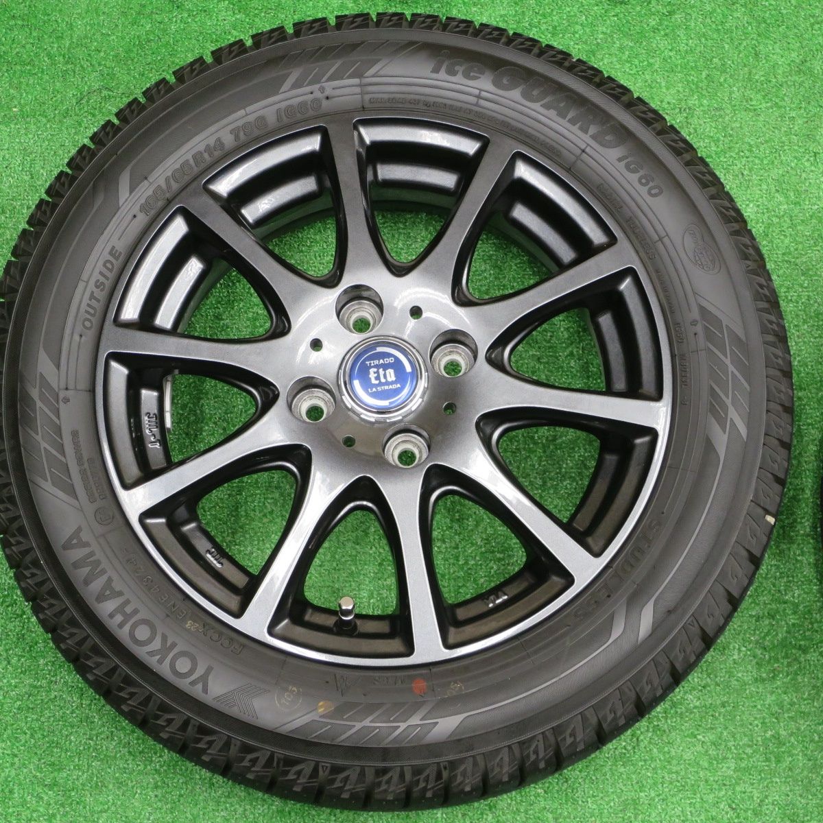  24年 キレイ スタッドレス 165 65 R 14 ヨコハマ アイスガード iG 60 TIRADO Eta LA STRADA ティラード ラストラーダ 14インチ PCD 100 4 H ス 14インチ タイヤ ホイールセット