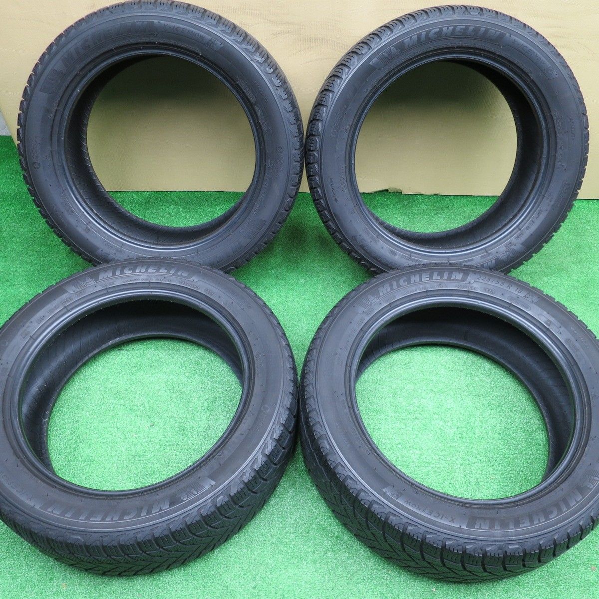 バリ溝 21年 9分 スタッドレス 225 55 R 18 ミシュラン X ICE SNOW タイヤ 18インチ エクストレイル フォレスター アウトランダー デリカ D 5 等 スタ