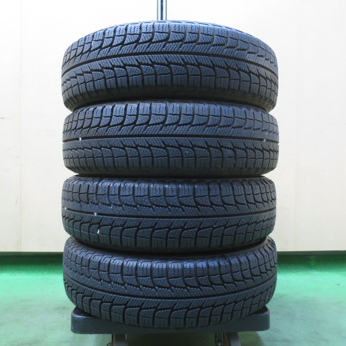  バリ溝 22年 キレイ ほぼ10分 スタッドレス 155 65 R 14 ミシュラン X ICE XI 3 Humanline ヒューマンライン 14インチ PCD 100 4 H 5120904イス 14インチ タイヤ ホイールセット