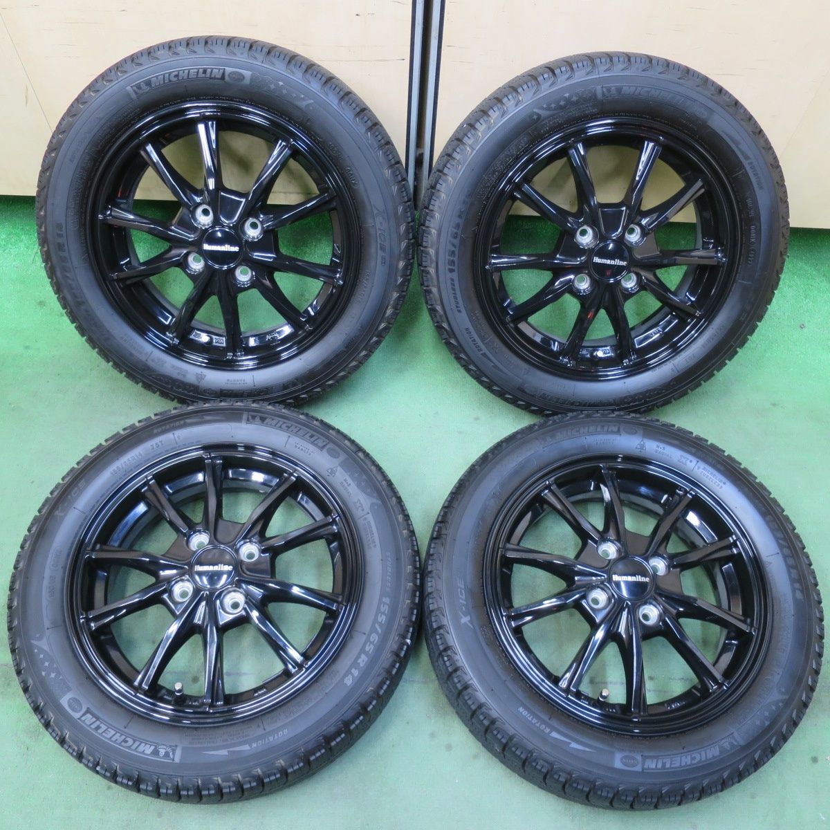 バリ溝！22年！キレイ！ほぼ10分☆スタッドレス 155/65R14 ミシュラン