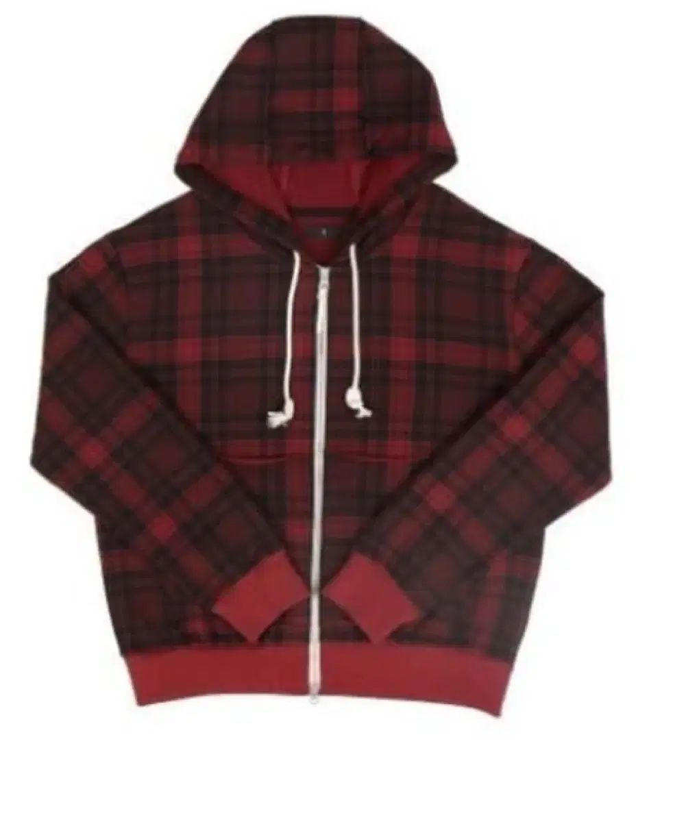 サファリスポット チェック柄 フーディー ジップアップ レッド 0サイズ