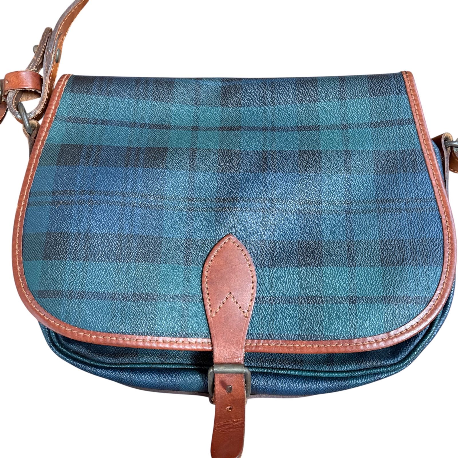 90sビンテージ　ポロラルフローレン　ドクターバック　緑チェック　PVC 大容量 90sビンテージ ポロラルフローレン ドクターバック 緑チェック PVC 大