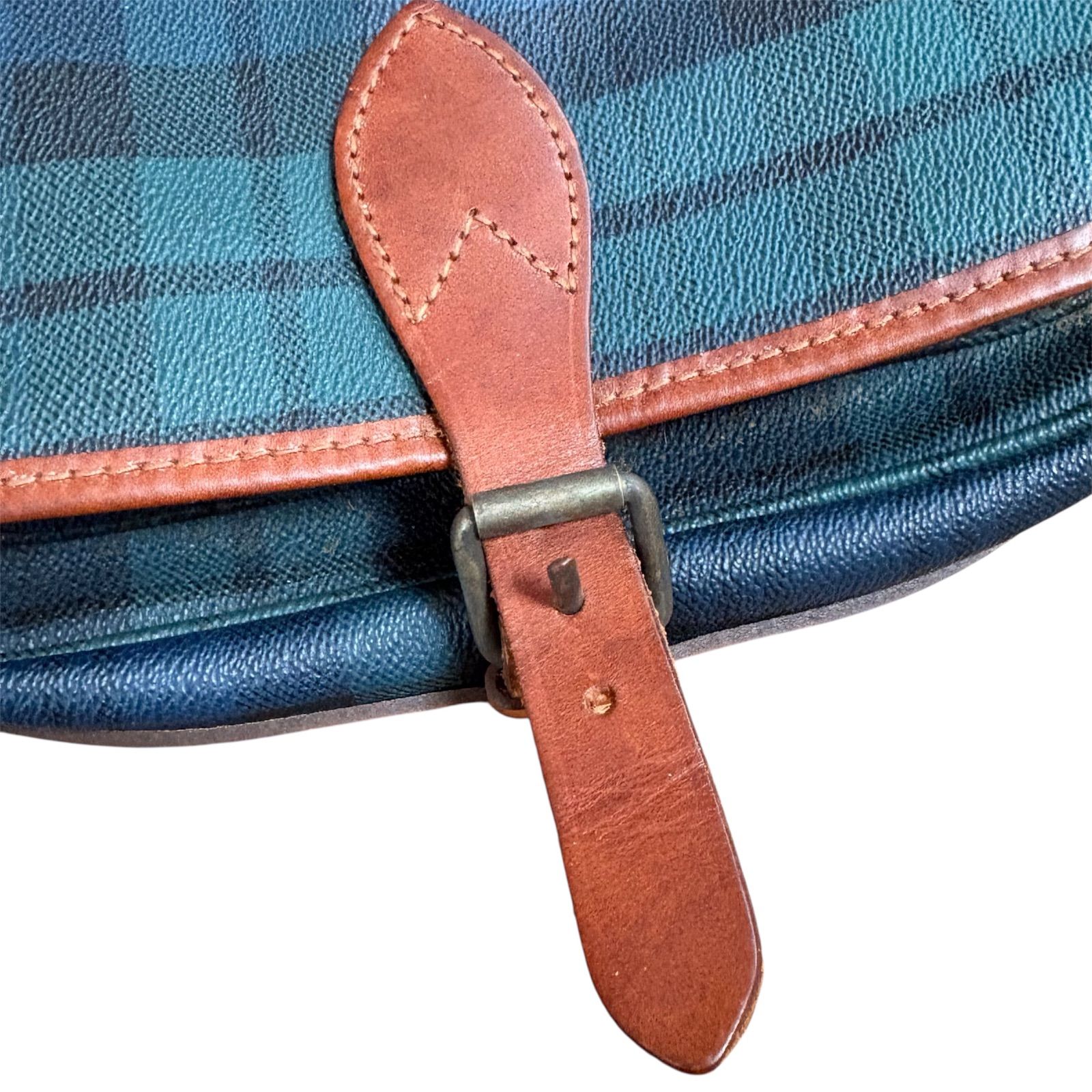 90sビンテージ　ポロラルフローレン　ドクターバック　緑チェック　PVC 大容量 90sビンテージ ポロラルフローレン ドクターバック 緑チェック PVC 大