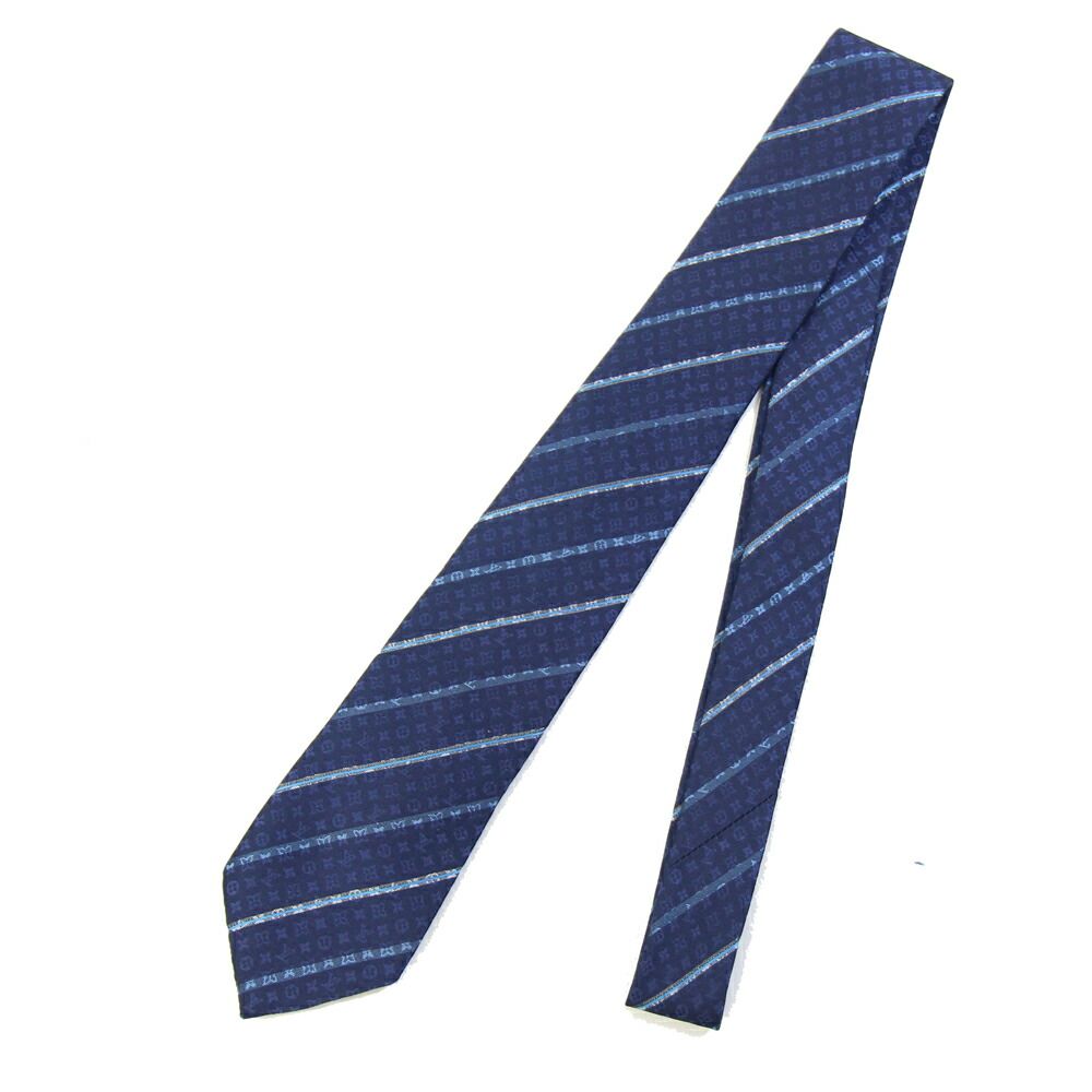 ルイヴィトン ネクタイ ラインド ストライプ ネイビー
