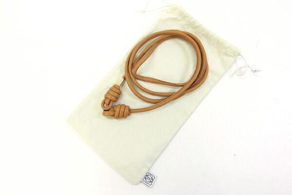 ロエベ ベルト フラメンコノットライトブラウン 中古 - メルカリ