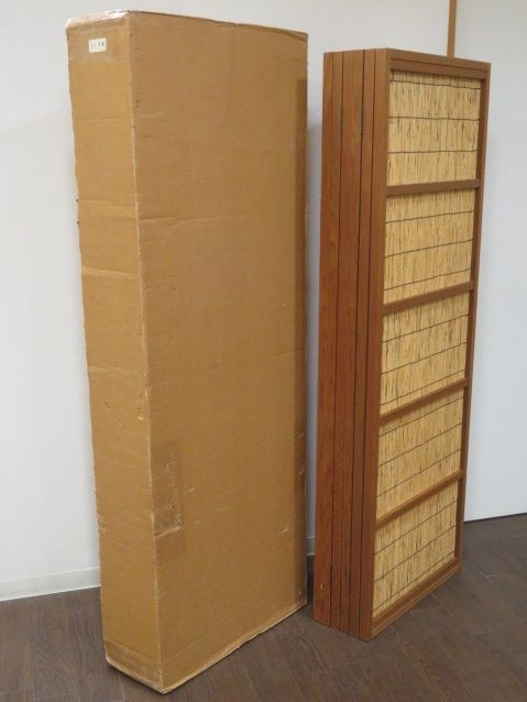 十二月◆特売品 六枚折葭屏風 六曲花寄屏風 紙箱入 税込