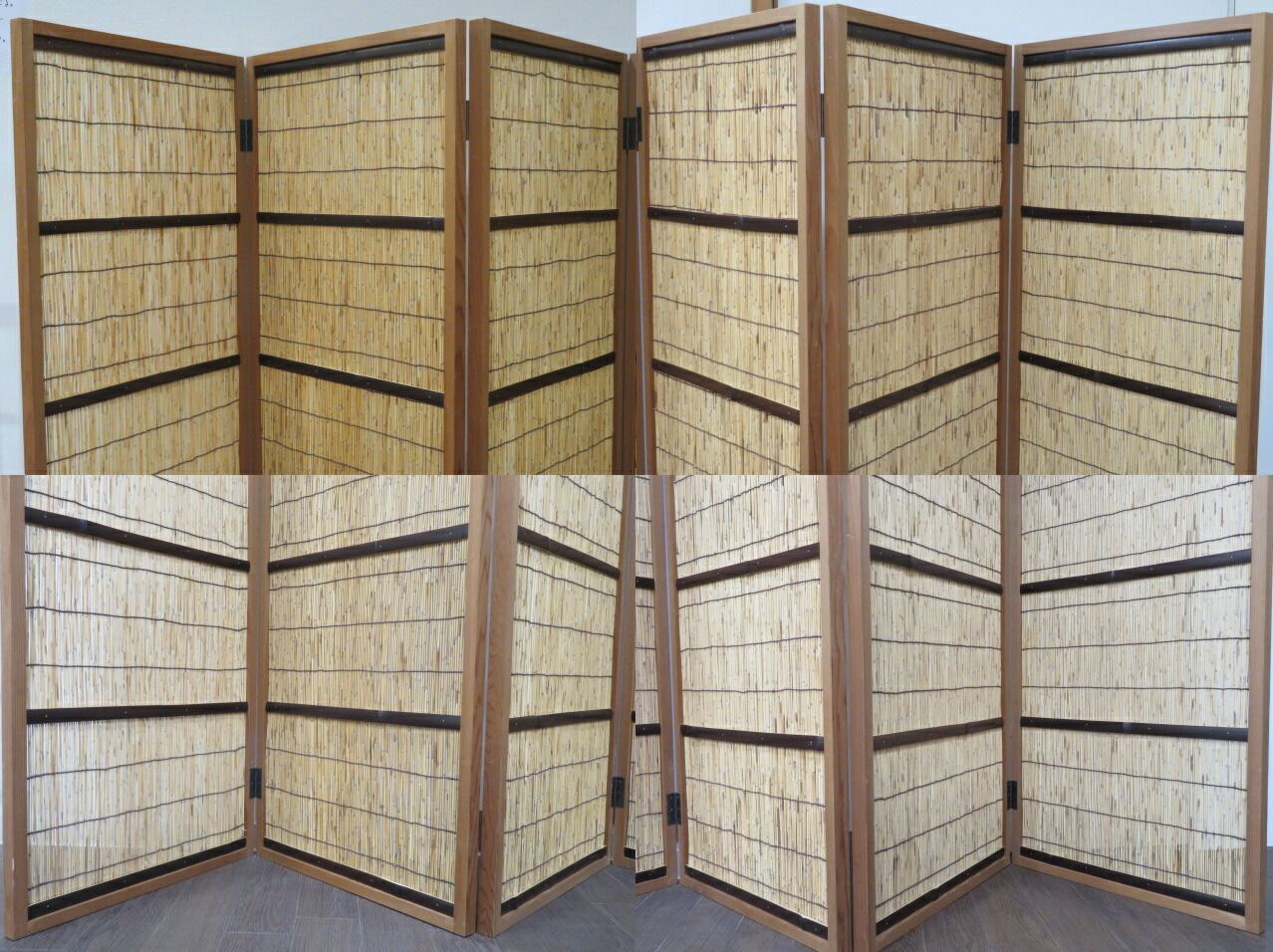 花寄屏風　2枚折　保管箱あり　(高さ約164㎝ 2連幅176㎝) 000000001209-01-xl.jpg?t=