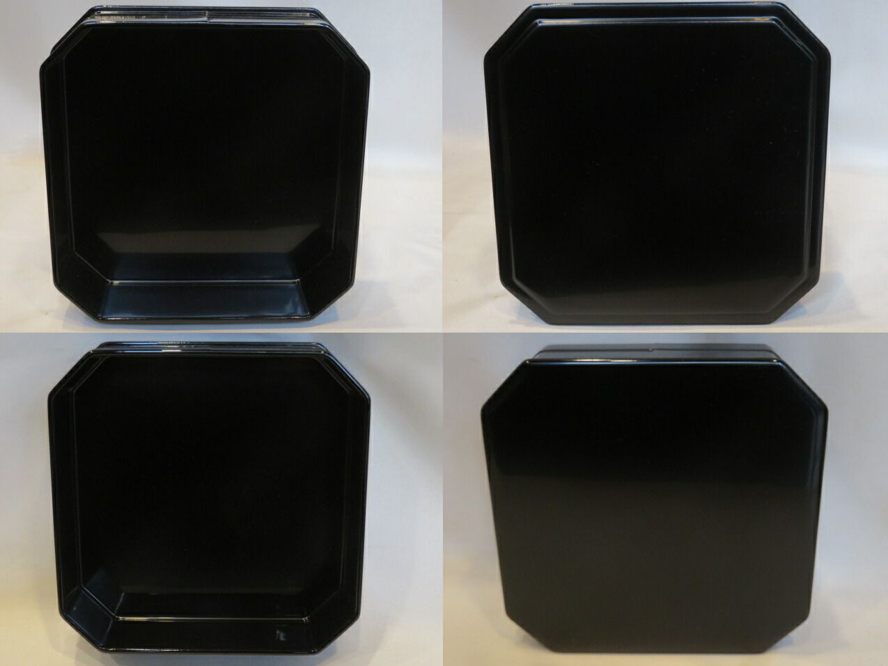 十二月◇特売品） 輪島塗 吉端峰彩作 縁高重 黒蝋色塗 懐石道具 木製