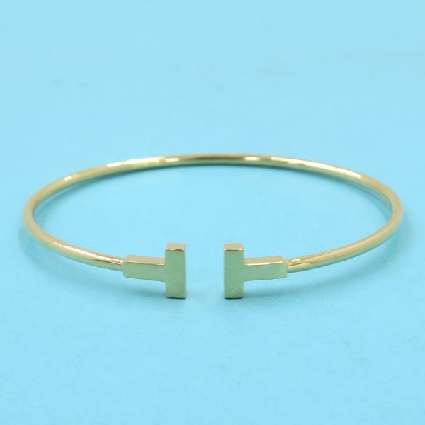 ティファニー Tワイヤーバングル ナロー 無料ギフトラッピング Aランク