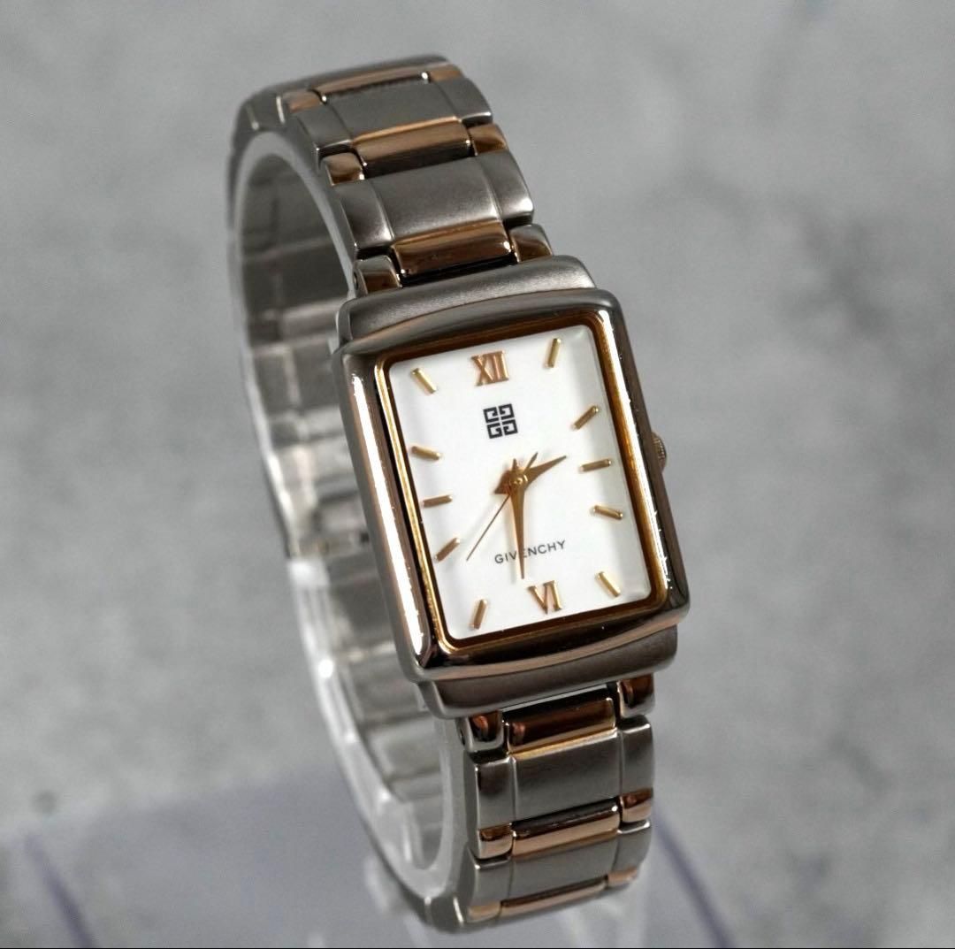 【稼働】GIVENCHY 腕時計 スクエア クォーツ レディース シルバー GIVENCHY シルバー スクエア型 時計 稼働】GIVENCHY 腕時計 スクエア