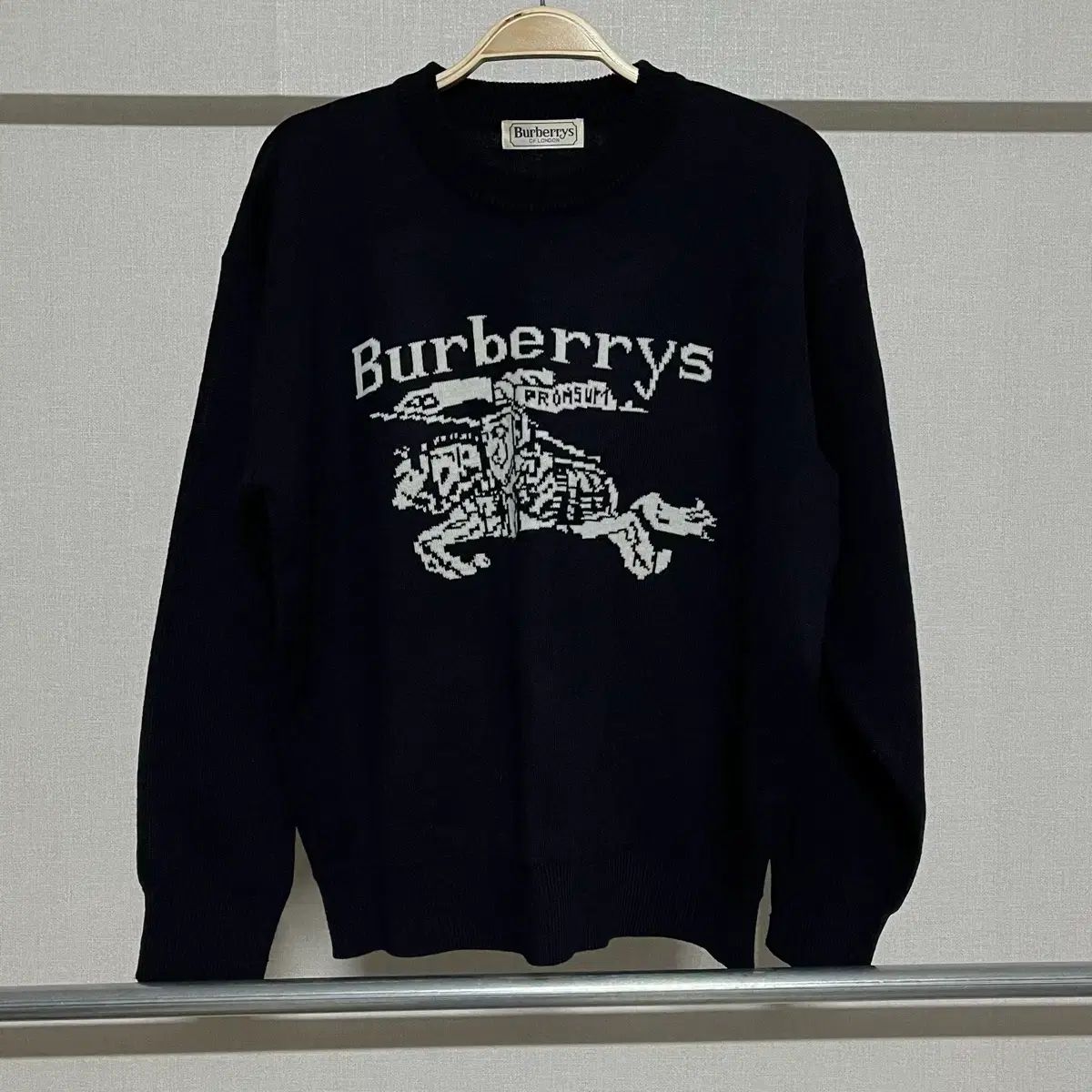 バーバリー ブラック ロゴ ニット M