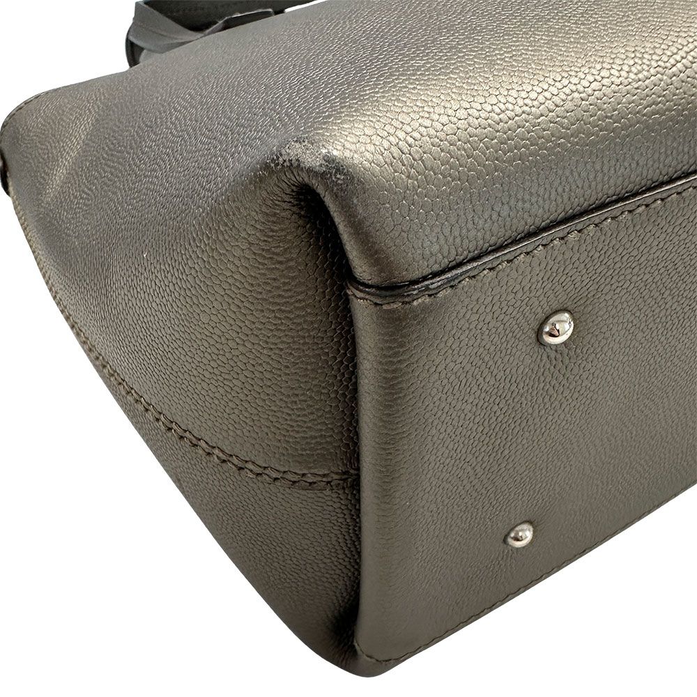 極美品✨フェラガモ ダブルガンチーニ レザー トートバッグ グレー フェラガモ Ferragamo バッグ レディース メンズ ブランド ダブル