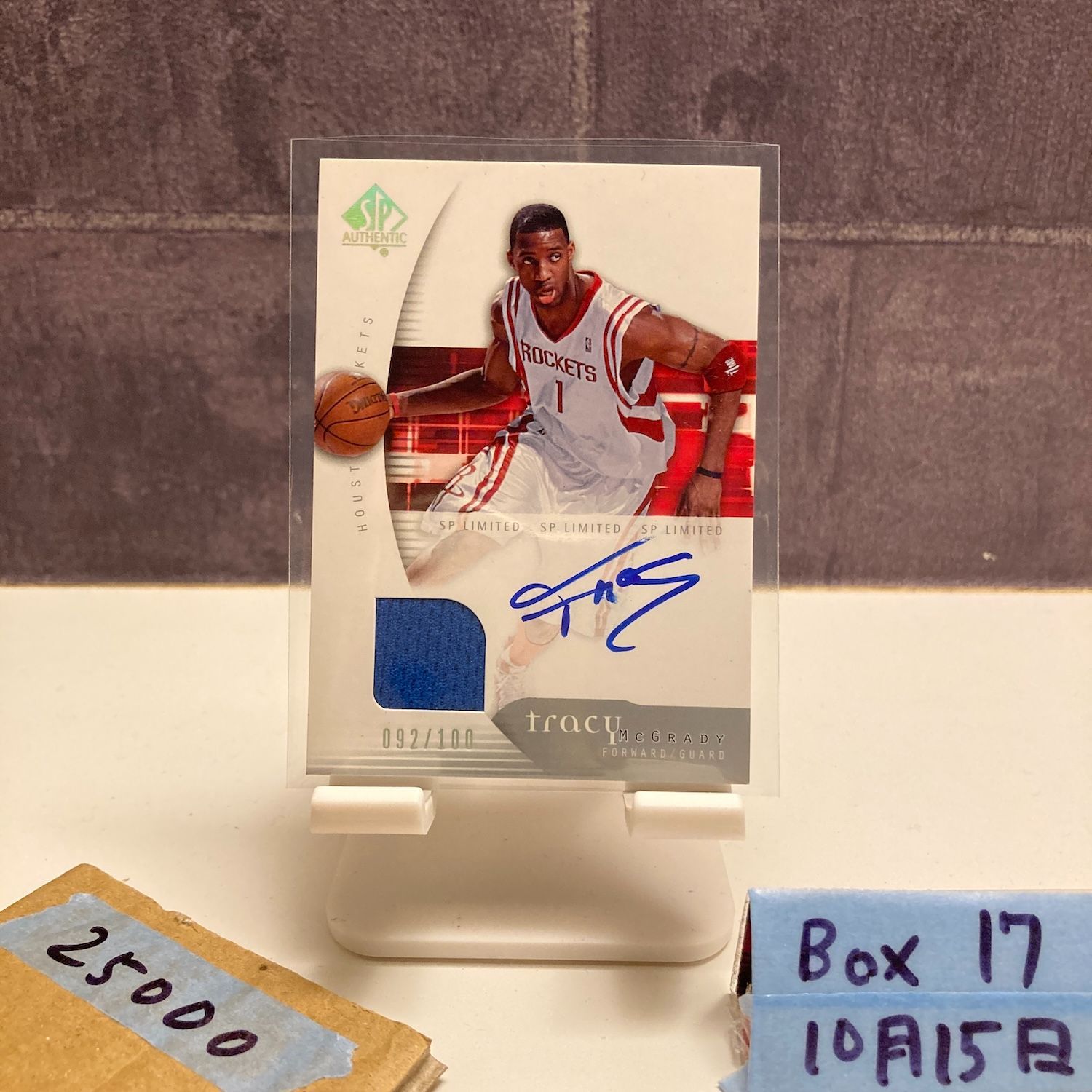 2005-06 Upper Deck SP Tracy McGrady 092 100 直筆サインカード Houston Rockets Game- Shooting Shirt ジャージ カード