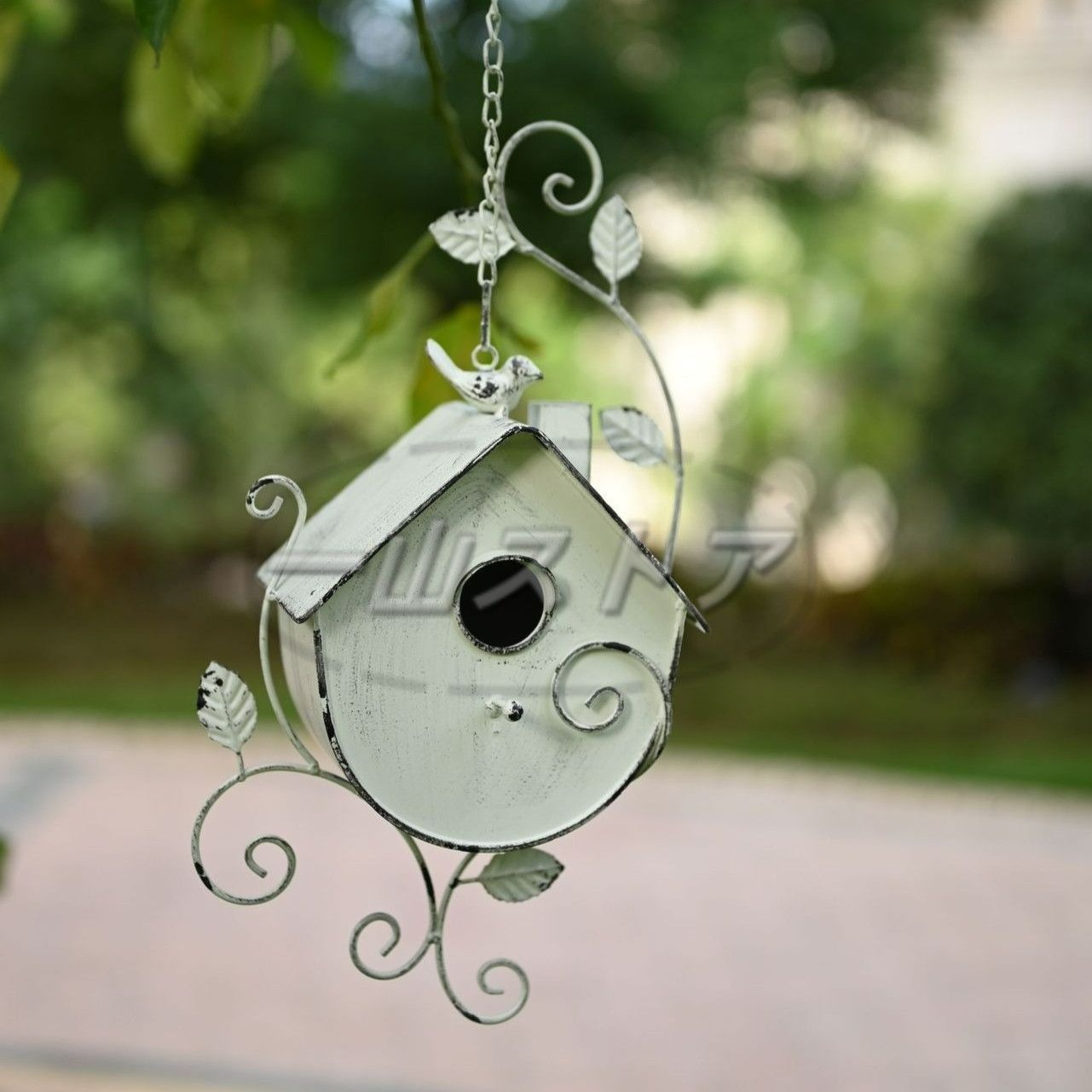 ガーデンオブジェ 鳥の巣 モダン ヴィンテージ調 2カラー展開 鉄製