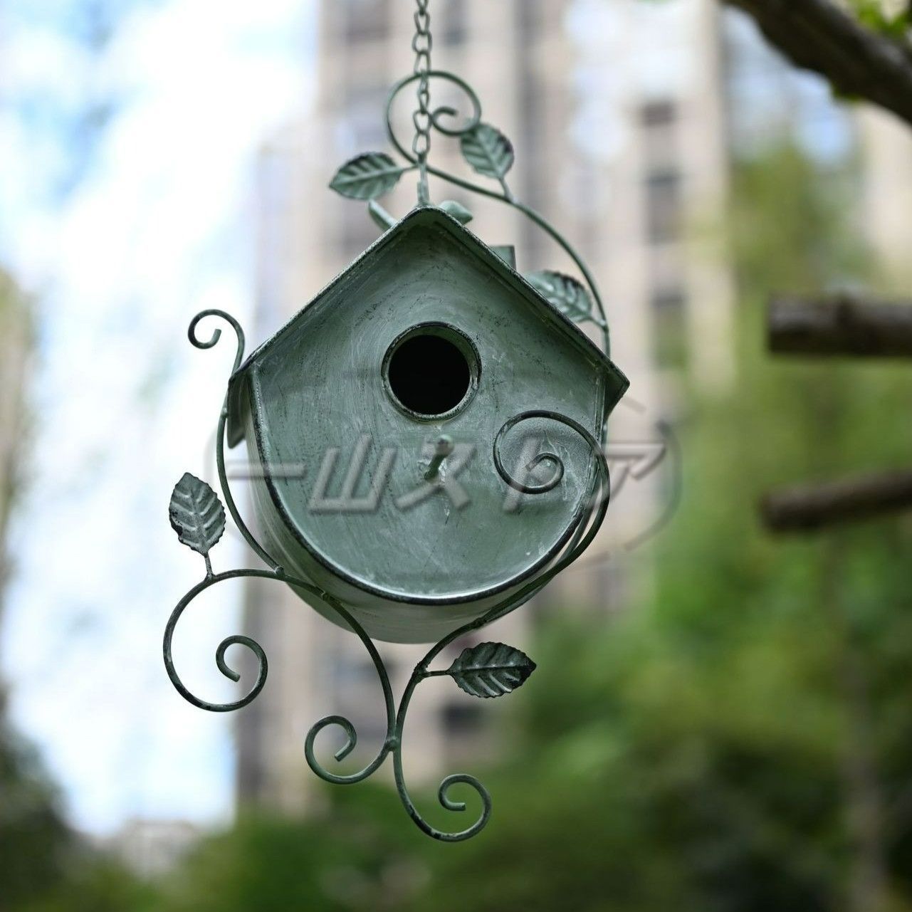 ガーデンオブジェ 鳥の巣 モダン ヴィンテージ調 2カラー展開 鉄製