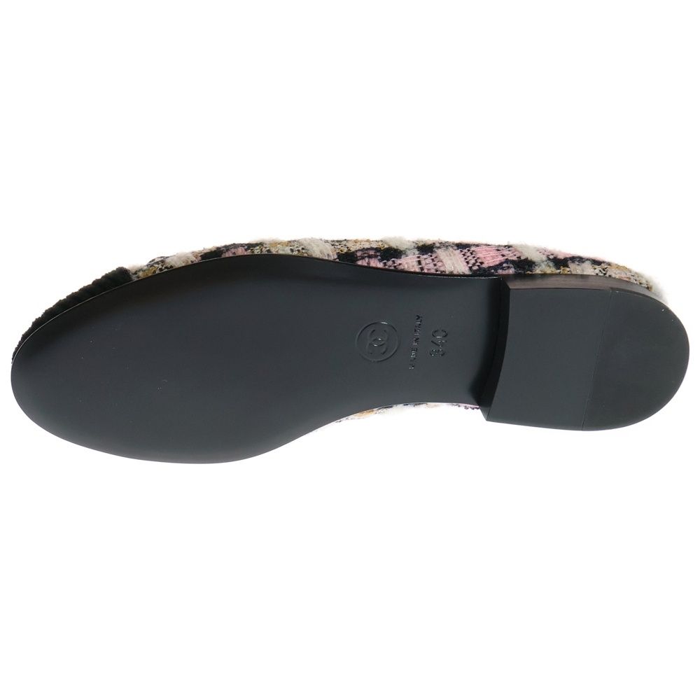 ✨極美品✨CHANEL フラットシューズ　バレリーナ　ココマーク　ツイード　希少 ✨極美品✨CHANEL フラットシューズ バレリーナ ココマーク ツイード 希少