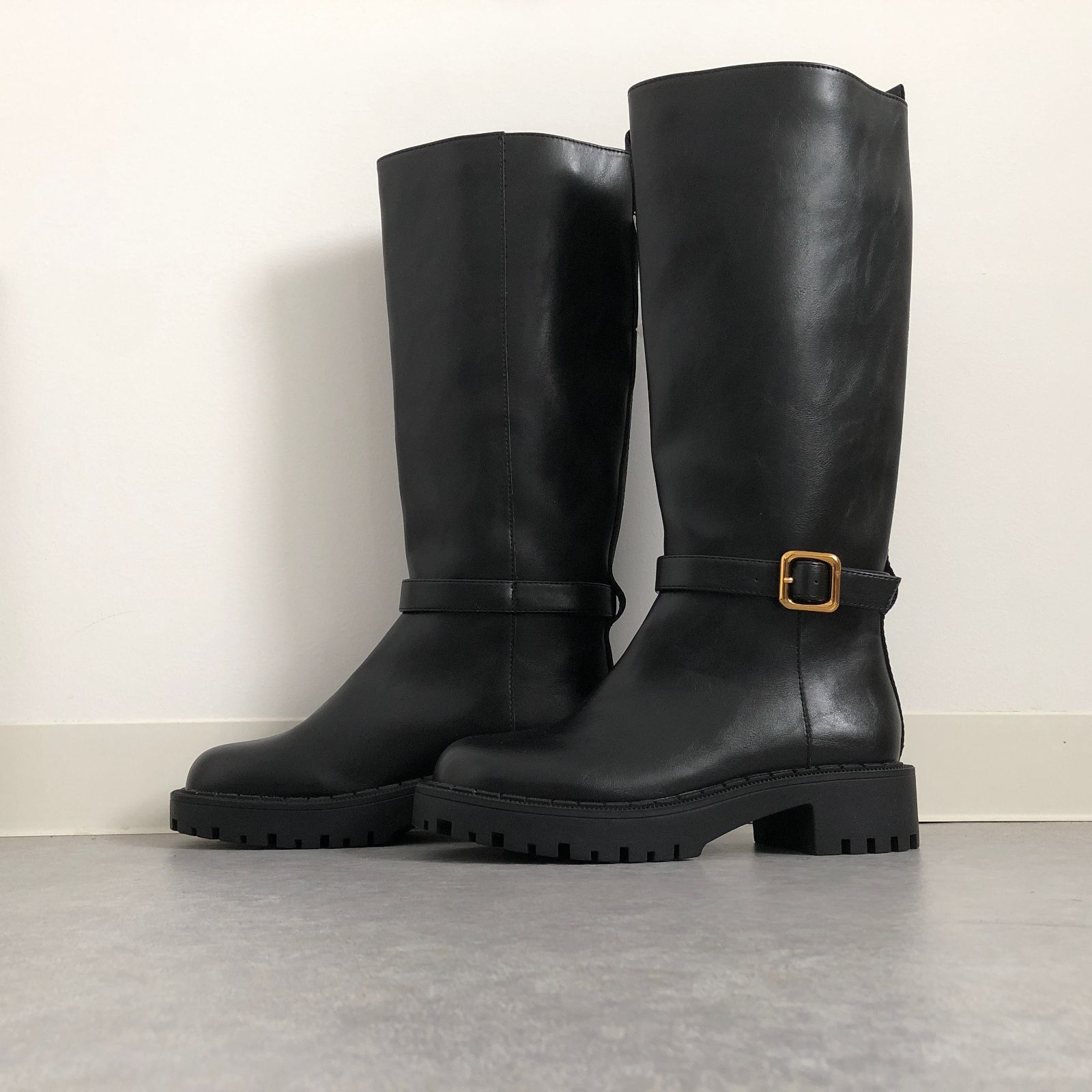 ZARA新品レッグウォーマー風厚底ブーツ黒ブラックレザーエンジニアブーツ23.5 厚底ボリュームエンジニアブーツ｜WEGO（ウィゴー） – WEGO ONLINE STORE