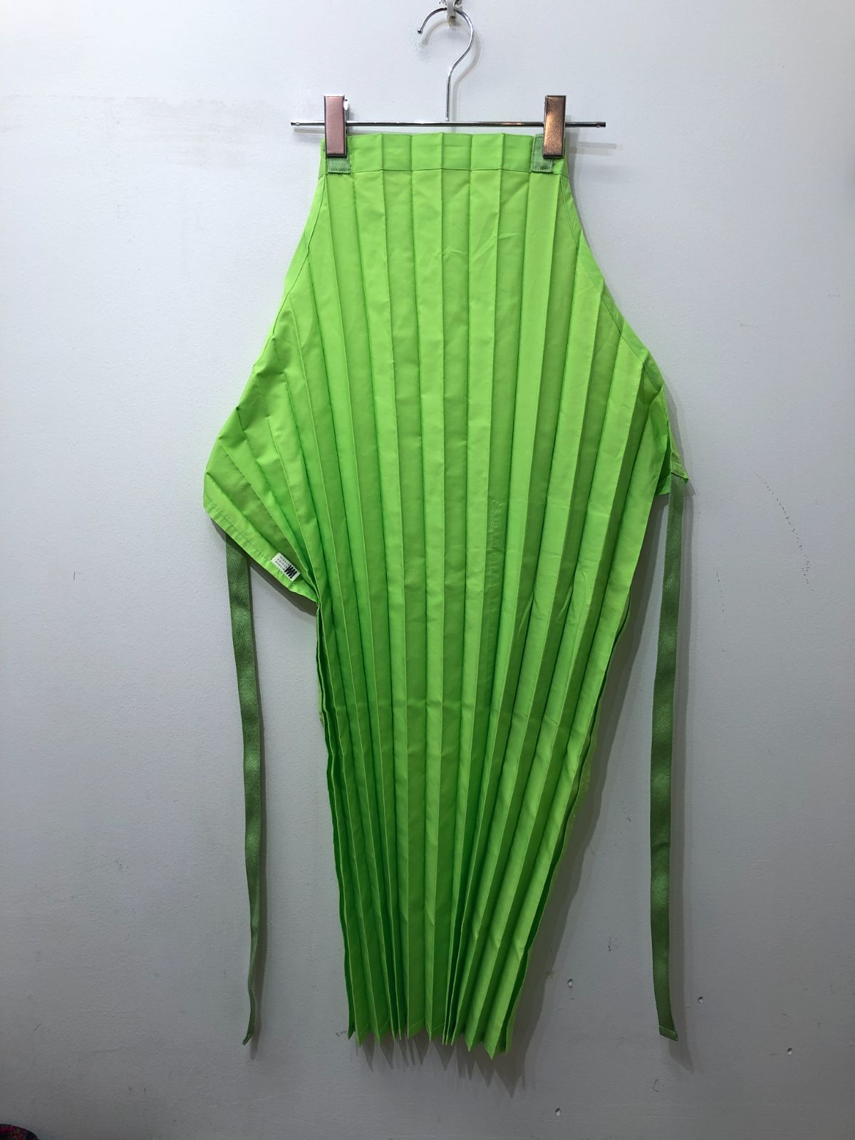 647☆im MIYAKE DESIGN STUDIO イッセイミヤケ☆プリーツエプロン☆黄