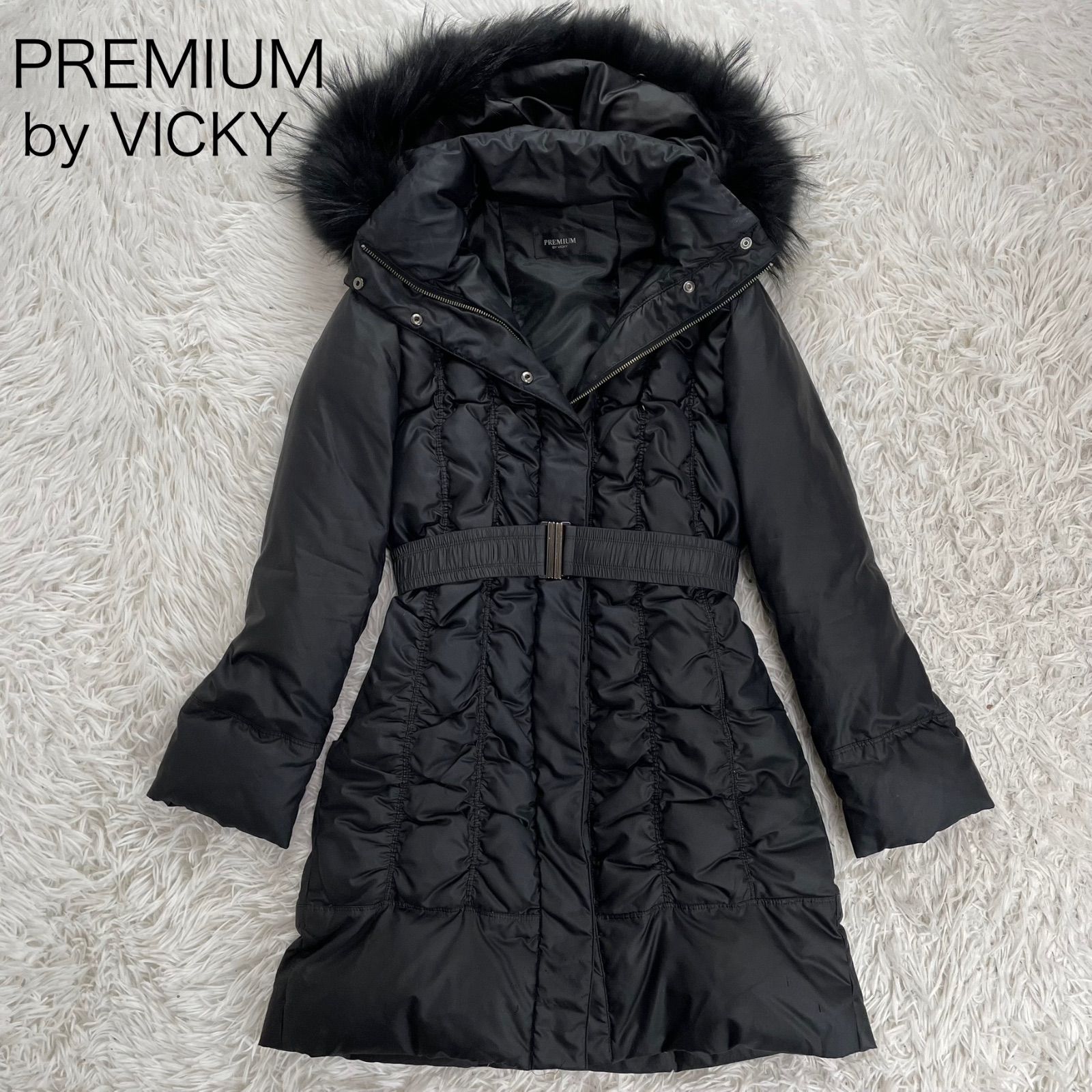 VICKY ダウンコート レディース ダウン ロングダウン ブラック VICKY