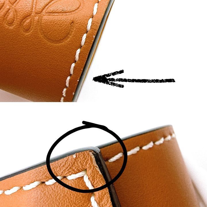 LOEWE ロエベ アナグラム スラップ レザー ブレスレット バングル