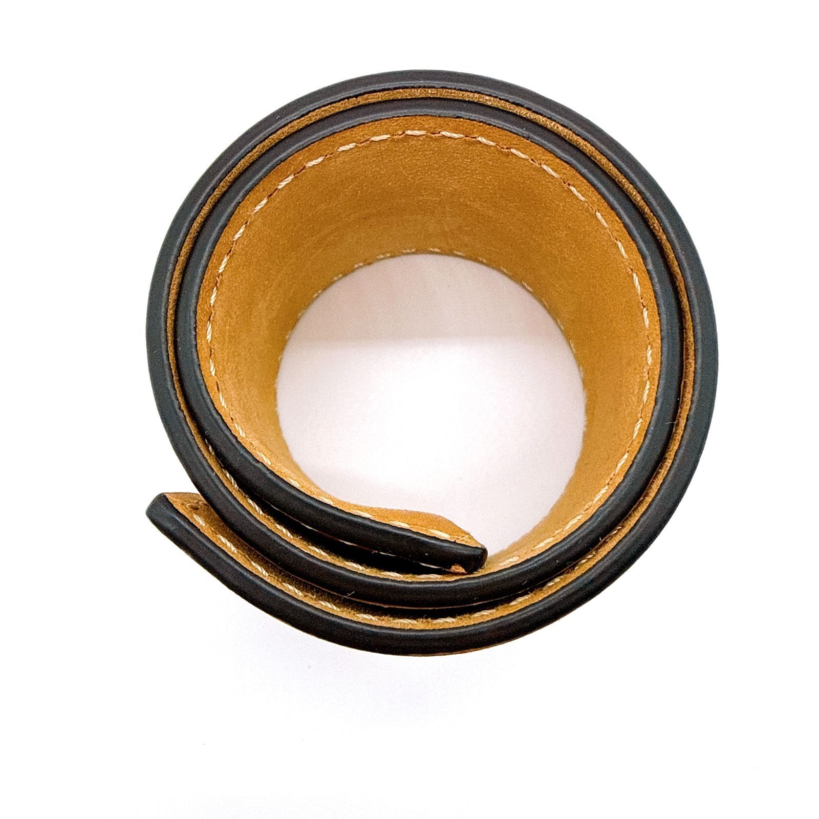 LOEWE ロエベ アナグラム スラップ レザー ブレスレット バングル