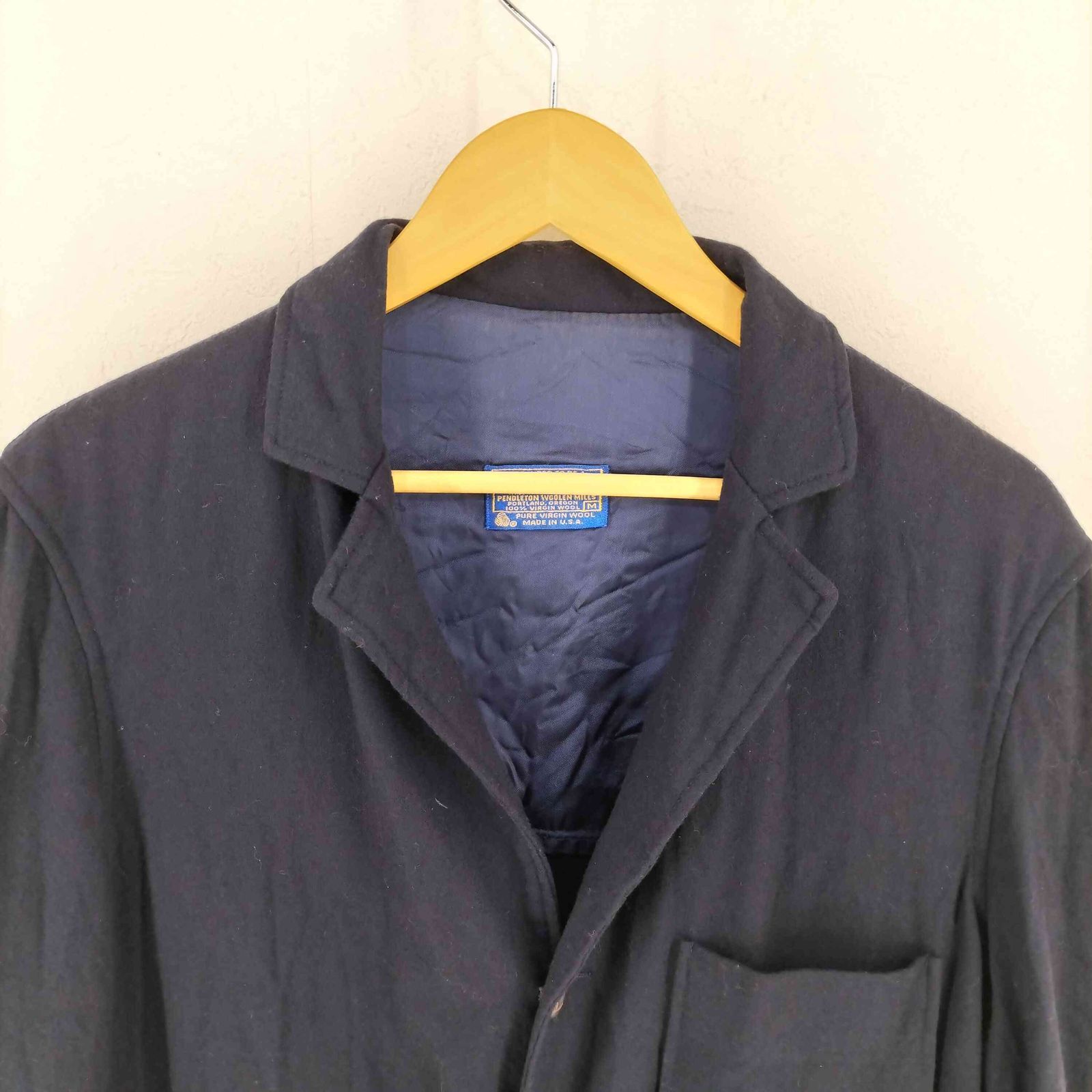 PENDLETON(ペンドルトン) 70s USA製 3B クルミボタン ウール ジャケット メンズ import：M 【中古】【ブランド古着バズストア】 ペンドルトン PENDLETON 70s USA製 3B クルミボタン ウール ジャケット