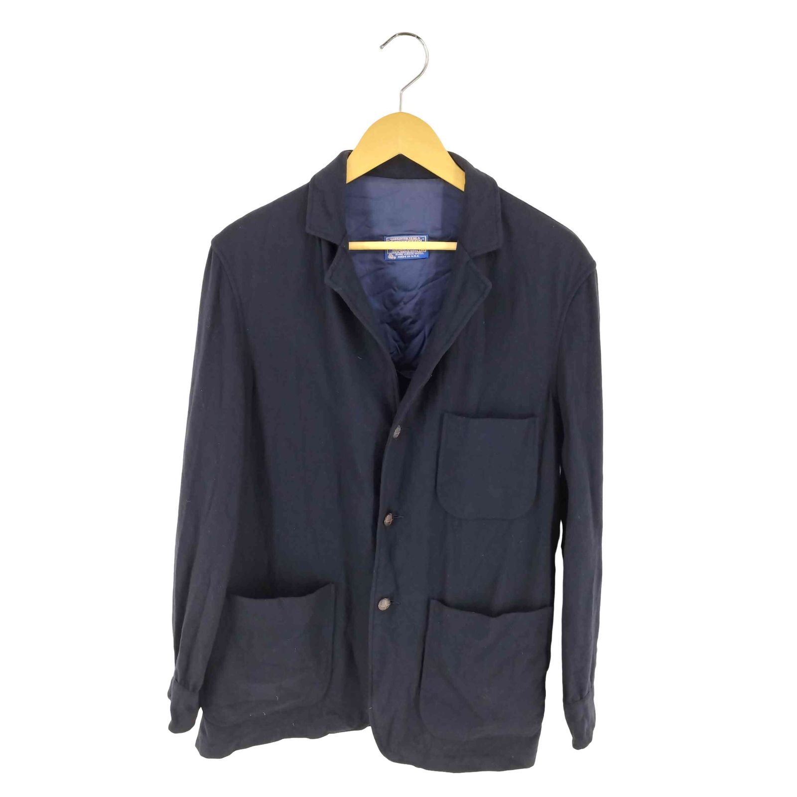 PENDLETON(ペンドルトン) 70s USA製 3B クルミボタン ウール ジャケット メンズ import：M 【中古】【ブランド古着バズストア】 ペンドルトン PENDLETON 70s USA製 3B クルミボタン ウール ジャケット