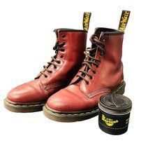 ZFN 13 Dr Martens ドクターマーチン Air Wair ボルドー レザーハイカットブーツ 8ホール バーム付き 残量1割ほど