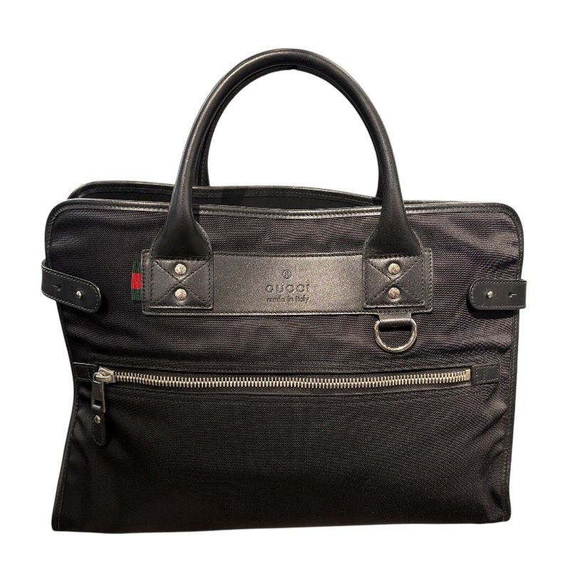 【GUCCI】ビジネスバッグ　ウェブループ　ナイロン　レザー　ブラック グッチ GUCCI グッチシマ ウェブループ ビジネスバック 246410