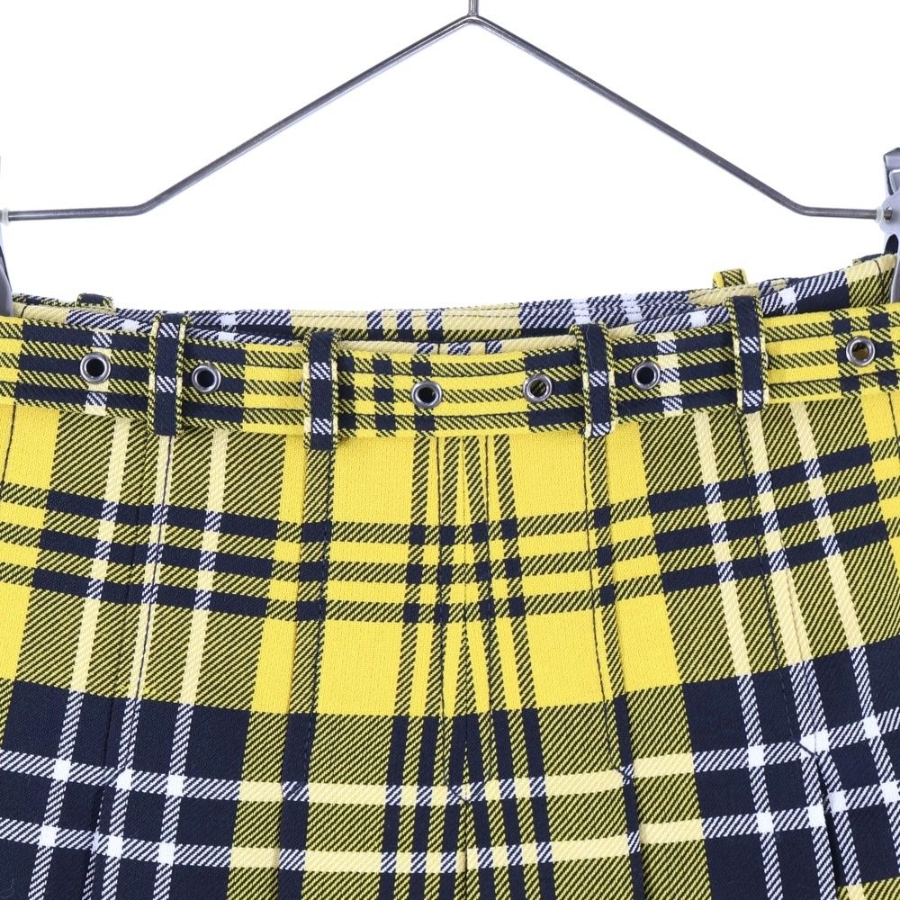 Christian Dior (クリスチャンディオール) ベルト付 ウール チェック