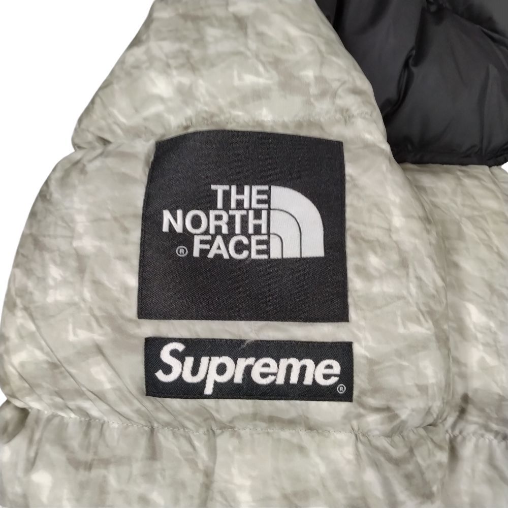 SUPREME × THE NORTH FACE 19AW Paper Print Nuptse Jacket ペーパー
