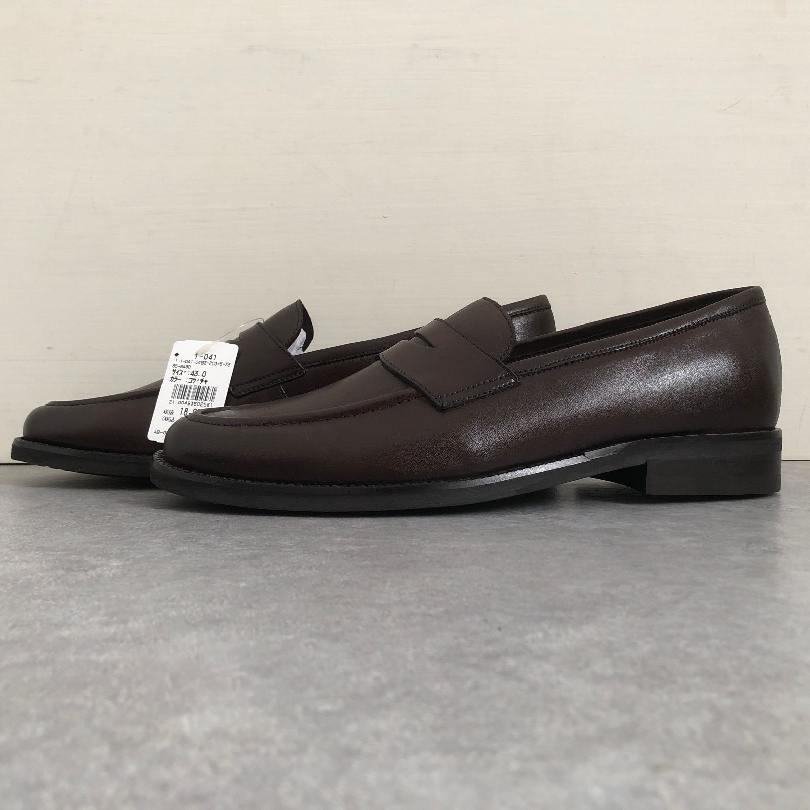  定価1 9万 around the shoes size 43 牛革 レザー ローファー 革靴 アラウンドザシューズ ローファー ブーツ 革靴