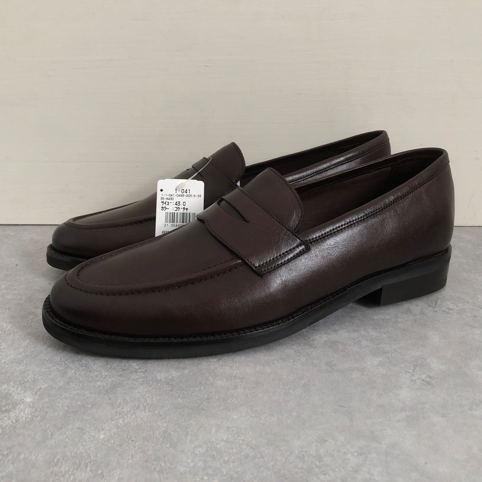 定価1 9万 around the shoes size 43 牛革 レザー ローファー 革靴 アラウンドザシューズ