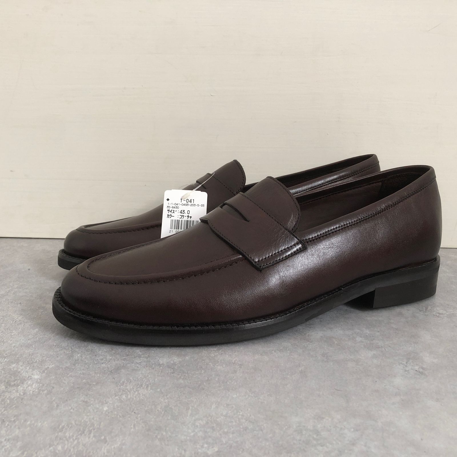 定価1 9万 around the shoes size 43 牛革 レザー ローファー 革靴 アラウンドザシューズ