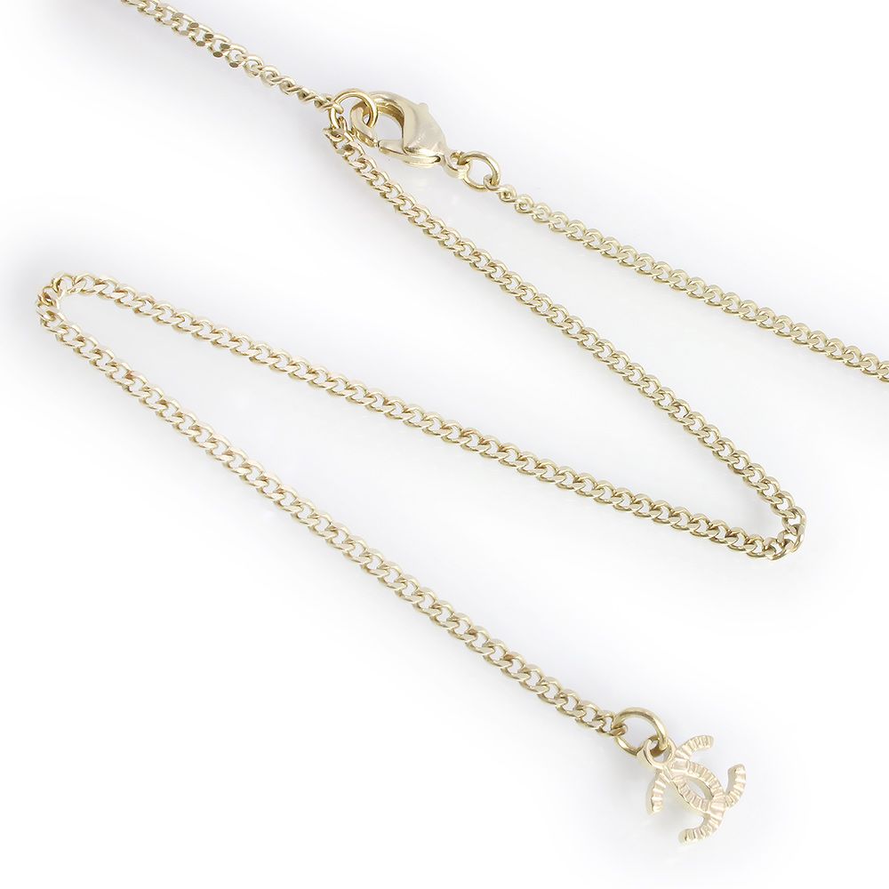 シャネル ココマーク チェーン ペンダント ネックレス 二段階調節