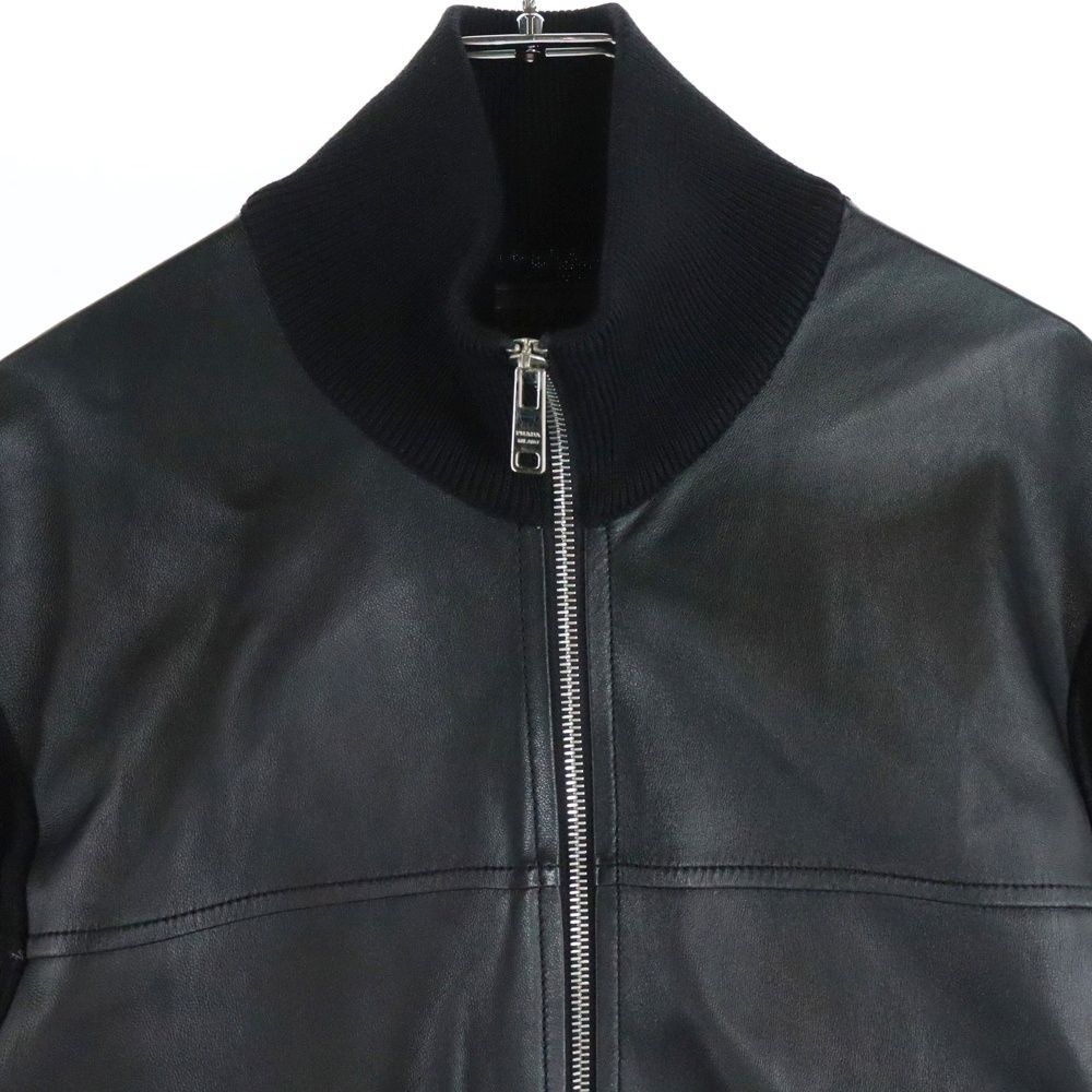 PRADA (プラダ) 13AW ドライバーズ ラムスキン レザー切り替え ジップ