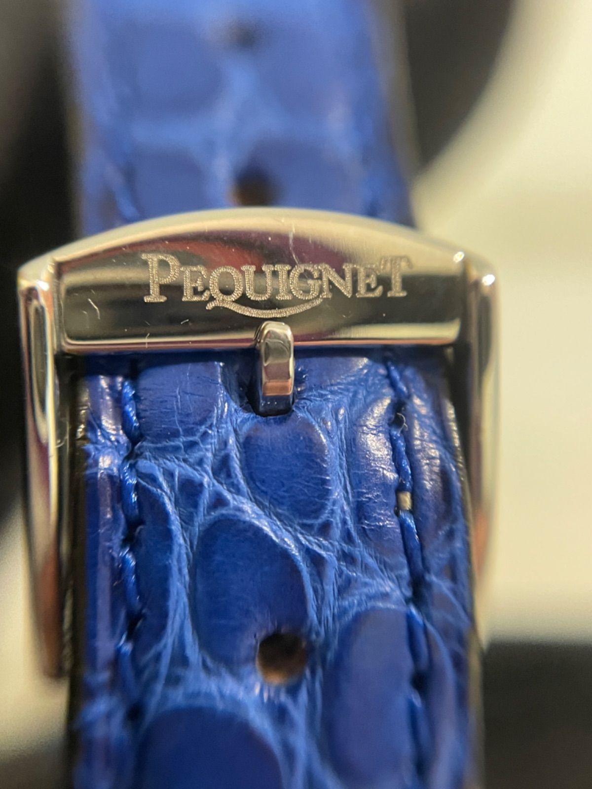 I【ジャンク品】PEQUIGNET ペキネ クォーツ腕時計 レディース レザー