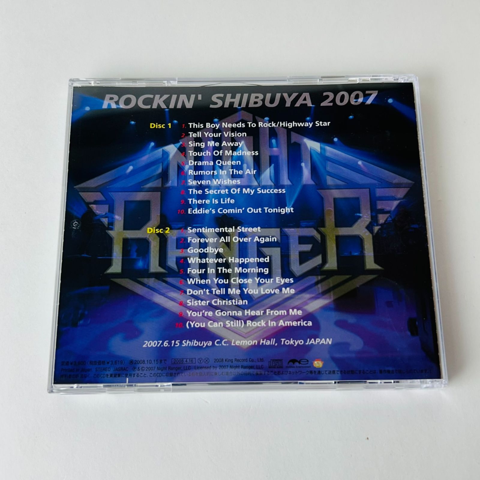 美品] ナイト・レンジャー [Night Ranger] Rockin' Shibuya 2007