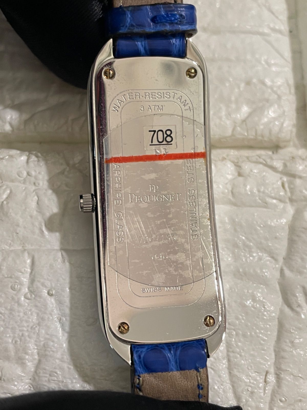 I【ジャンク品】PEQUIGNET ペキネ クォーツ腕時計 レディース レザー