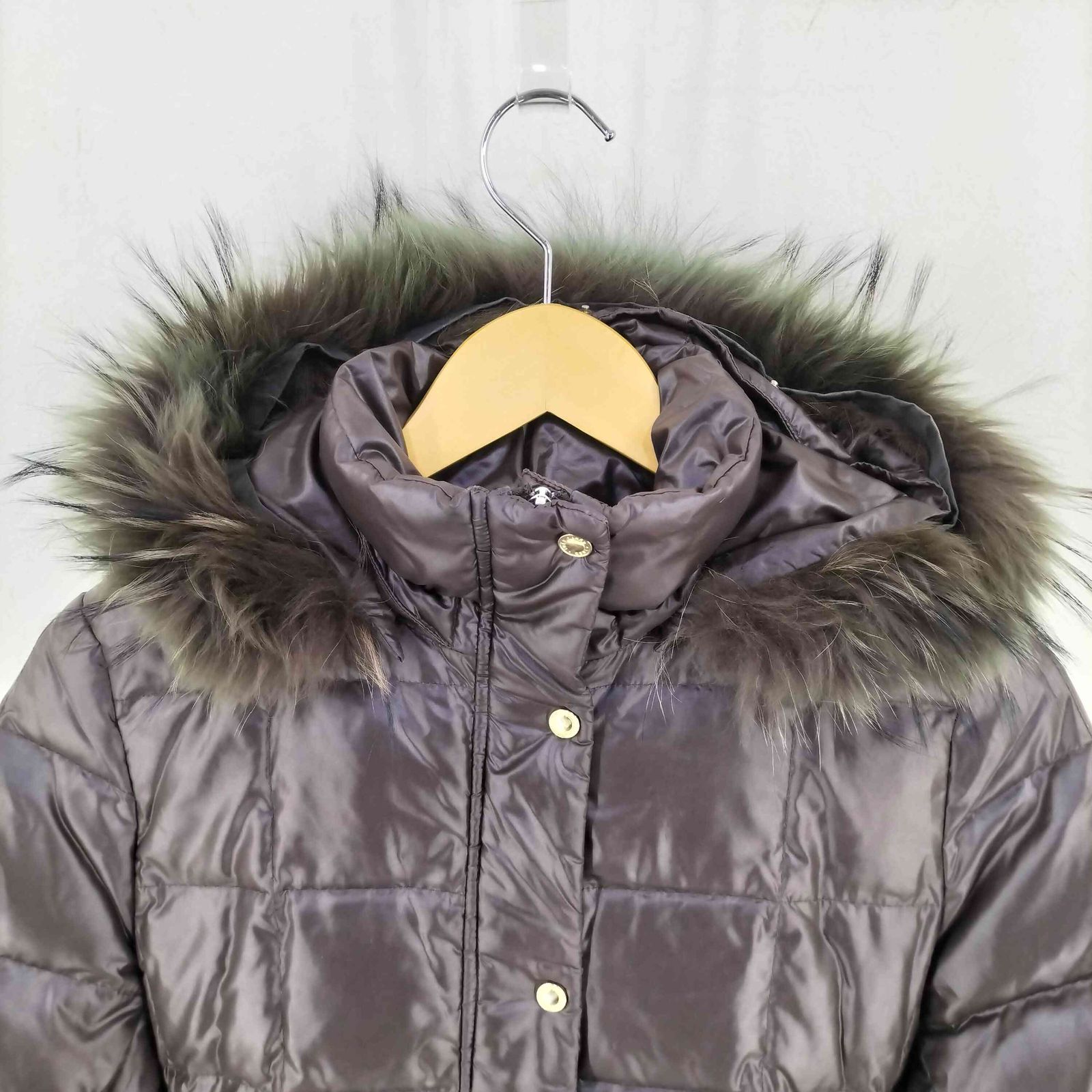 イネド INED ラクーンファー ダウンコート レディース 9 - メルカリ