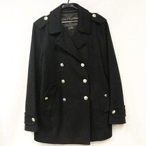 qofk 1172 LOUIS VUITTON ルイ ヴィトン 外ウール 内シルク ピーコート レディース