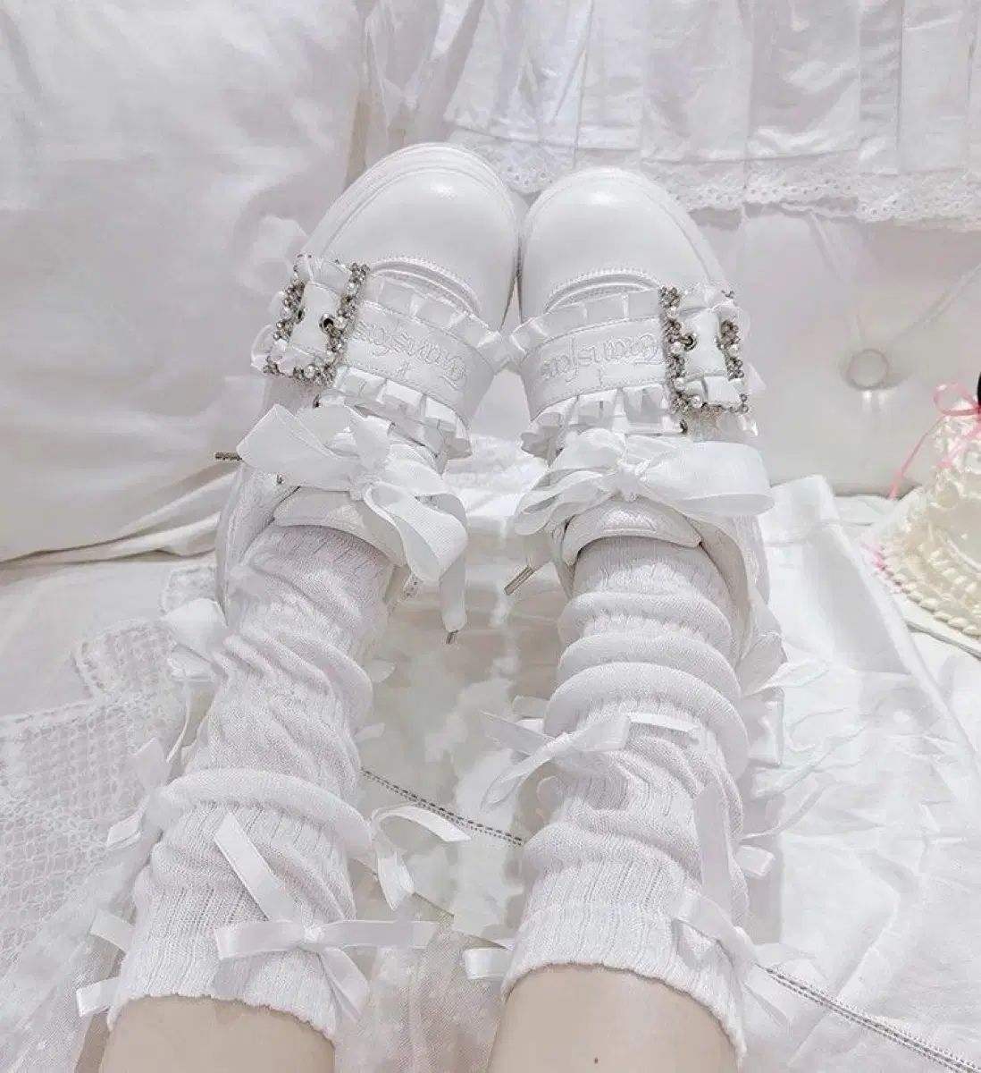 転校生 量産型 フラットフォーム シューズ 日本風 厚底 スリッポン 3 COLOR