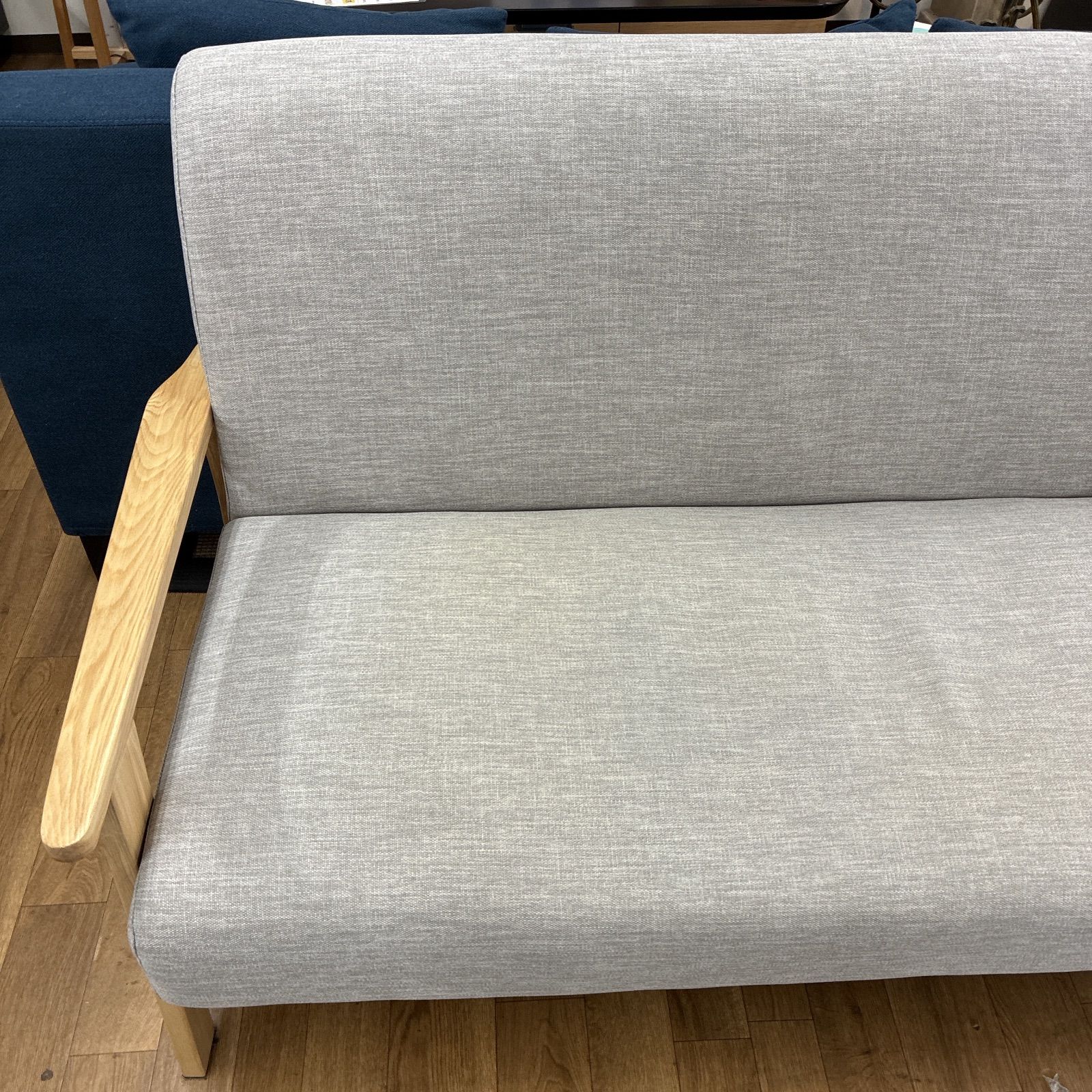 S154⭐ ファブリック2Pソファ 組み立てタイプ グレー 幅150cm USED